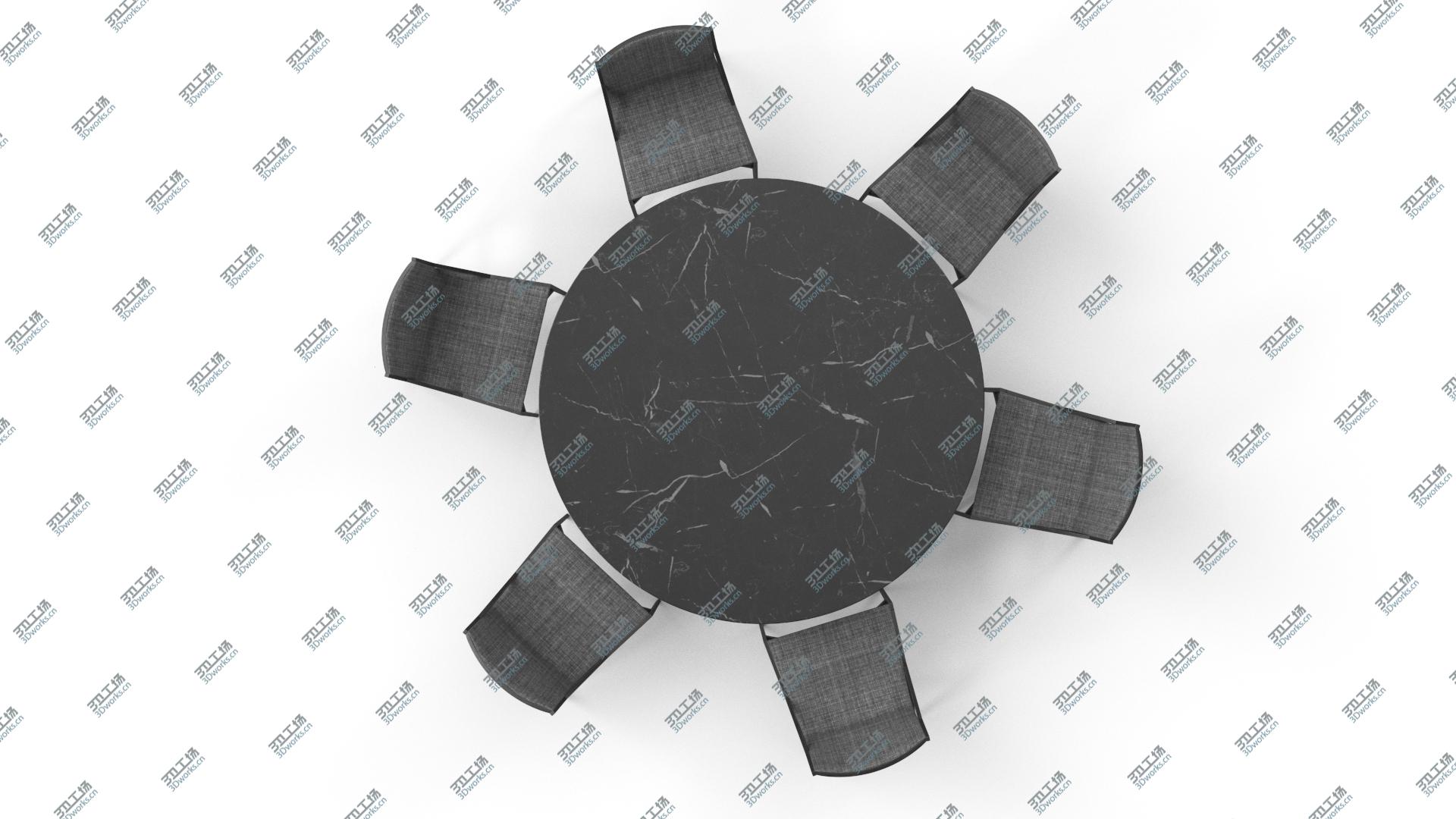 images/goods_img/2021040233/Cassina DiningT able Chair Set Black Marble Suit 3D model/4.jpg